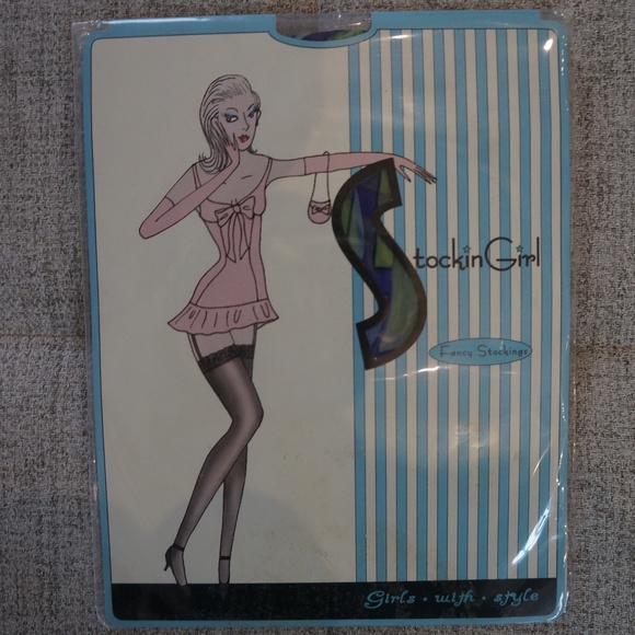 Stocking Girl - Sheer Printed Stockings - Picture 2 of 2